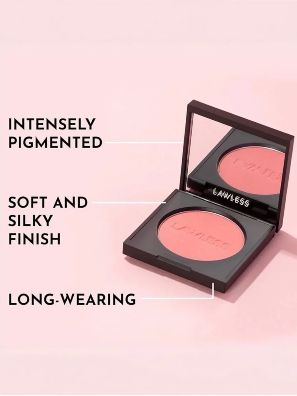 LAWLESS Make Me Blush Talc-Free Velvet Blush Soft Nectar BNIB